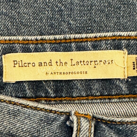Like new PILCRO and the LETTERPRESS by Anthropologie Denim A-Line Skirt … - Picture 4 of 9